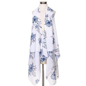 Code22 Big Flower Pattern Print Beach Cover Up